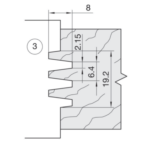 JSO HW-Wechselmesser 40x25x2mm Prof. 3 für Rapido...
