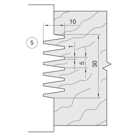 JSO HW-Wechselmesser 60x30x2mm Prof. 5 für Rapido...