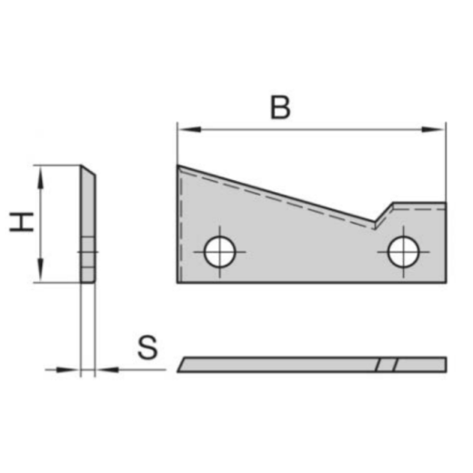 JSO HW-Wechselmesser HW04 38x16,7x2mm L. für HUNDEGGER Schwalbenschwanzfräser - 72730-6-38000-L
