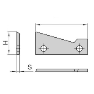 JSO HW-Wechselmesseratz 3-teilig, HW04 L. 38x16,7x2mm für HUNDEGGER-