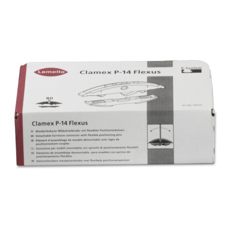 Lamello Clamex P-14/10 Flexus half shell with lever 2000 pieces 145318