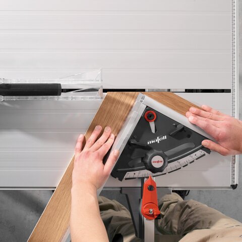 Mafell Unterflur-Zugsäge ERIKA 85 + Schlitten + Tisch + Halteschienen + Anschlagslineal