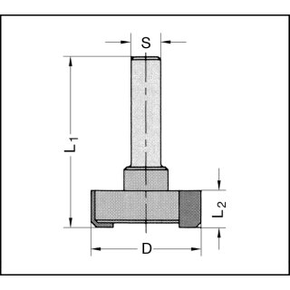 JSO Planfräser Z2 HW 30mm | HANDVORSCHUB S = M12 x 1