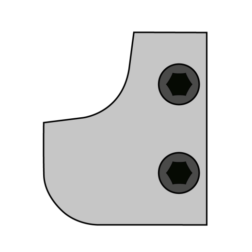 CMT Messerpaar für Abrund- und Hohlkehlprofile R=10mm (34,8x29,3x2mm) für 694.007 HW