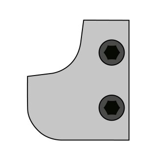 CMT Messerpaar für Abrund- und Hohlkehlprofile R=12mm (34,8x29,3x2mm) für 694.007 HW