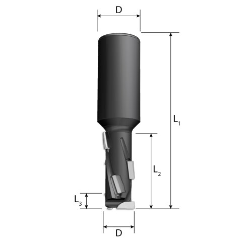 AKE Nut - Schaftfräser blackline 20X28/90 S25 Z1/1...