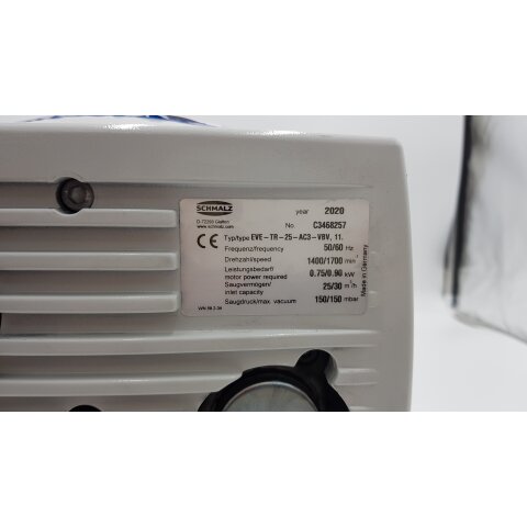 Schmalz Trockenläufer Vakuumpumpe EVE-TR 25 AC3 mit...