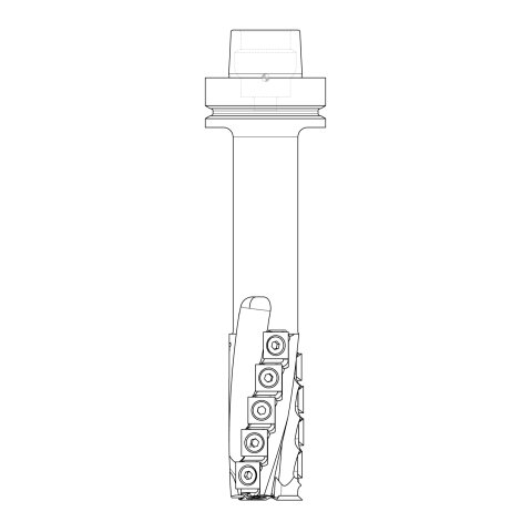 Aigner WM-Spiralschaftfräser D40 x NL80/AL165 x HSK-F63 HW Z3-MEC