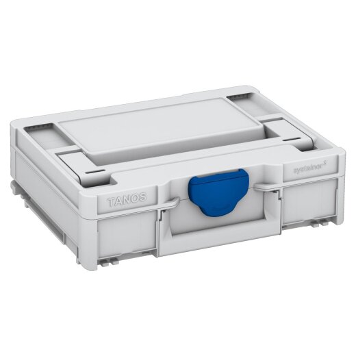 Tanos systainer³ M 112 light grey (RAL 7035), closure signalblue (HKS 43 K), handle light grey (RAL 7035)