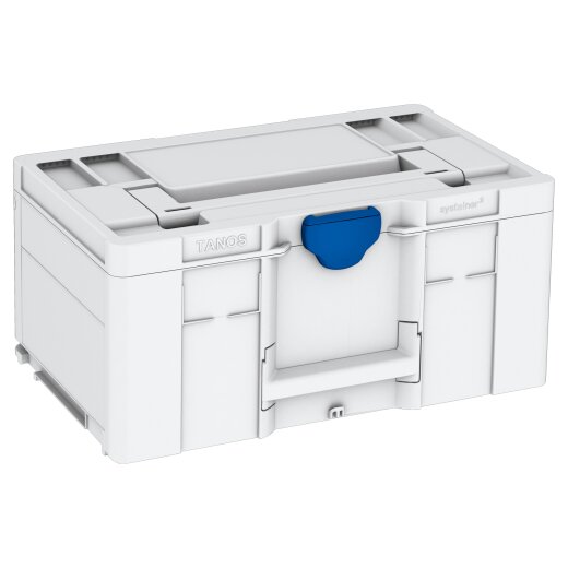 Tanos systainer³ L 237 light grey (RAL 7035), closure signalblue (HKS 43 K), handle light grey (RAL 7035)