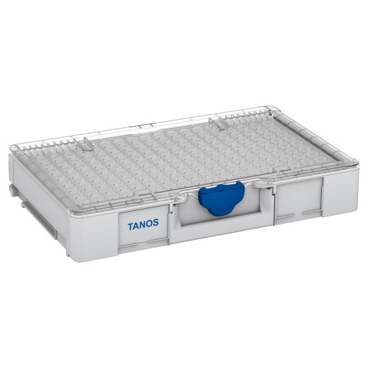 Tanos systainer³ Organizer L 89 light grey (RAL 7035), closure signalblue (HKS 43 K)
