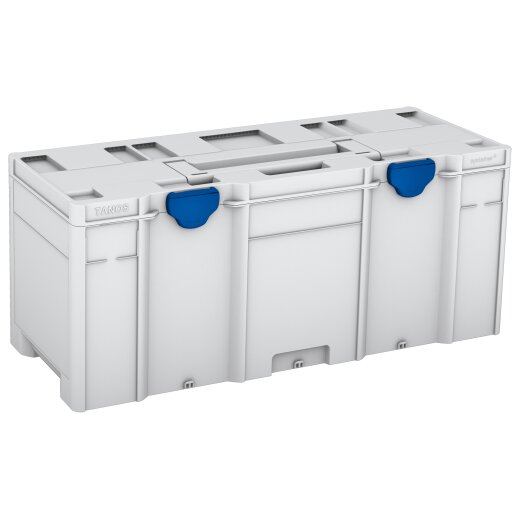 Tanos systainer³ XXL 337 light grey (RAL 7035), closure signalblue (HKS 43 K), handle light grey (RAL 7035)