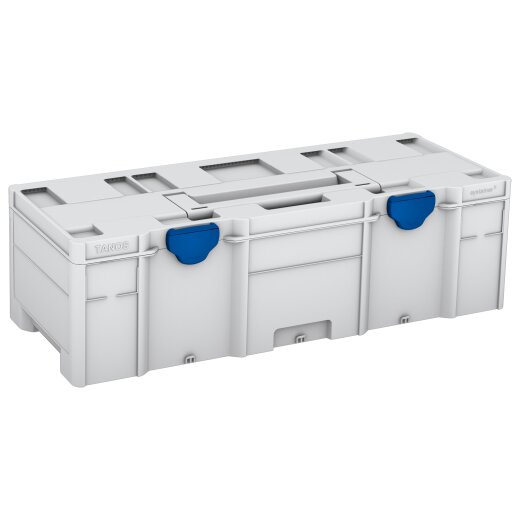 Tanos systainer³ XXL 237 lichtgrau (RAL 7035), Verschluss signalblau (HKS 43 K), Griff lichtgrau (RAL 7035)