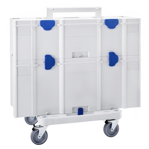 Tanos systainer³ XXL 237 lichtgrau (RAL 7035), Verschluss signalblau (HKS 43 K), Griff lichtgrau (RAL 7035)