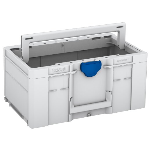 Tanos systainer³ ToolBox L 237 lichtgrau (RAL 7035), closure signalblue (HKS 43 K)