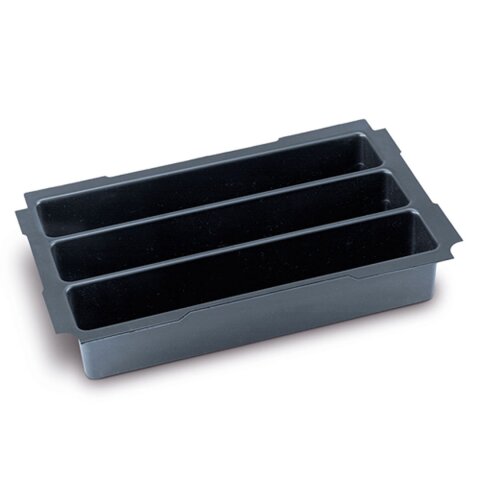 MINI-systainer® T-Loc I for small bits, 3 divisions anthracite (RAL 7016)