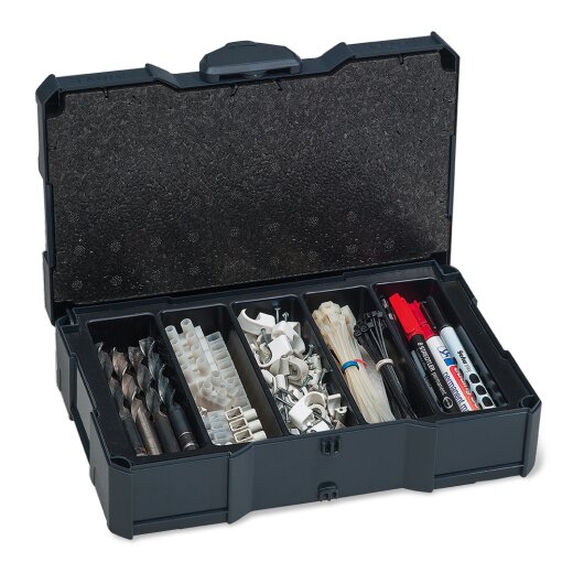 MINI-systainer® T-Loc I for small bits, 5 divisions anthracite (RAL 7016)