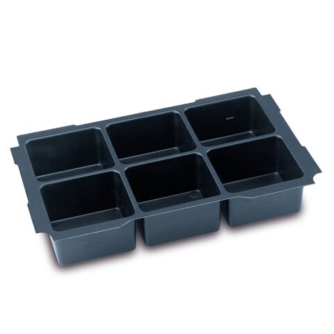 MINI-systainer® T-Loc I für Kleinteile mit 6-fach Einteilung anthrazit (RAL 7016) - 80590509
