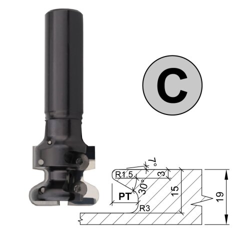 Aigner HW-Wechselmesser Griffmuldenfr&auml;ser S=20mm...