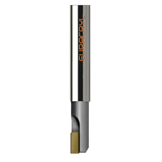 Euracryl 10mm Diamant (MKD) Nutfräser mit Stirnschneide 10x16/76mm Z1 S=10 Rechts