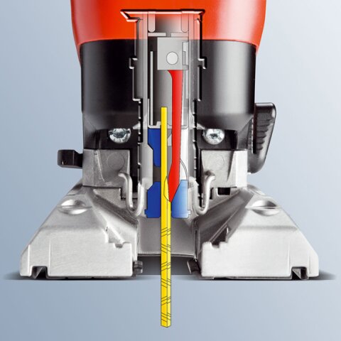Mafell Präzisions-Stichsäge P1 cc MaxiMAX im T-MAX + 4 Stück Stichsägeblatt CUnex W1 - 917103-1P0321