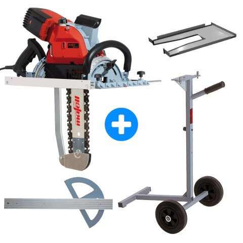 Mafell Zimmerei-Kettensäge ZSX Ec / 400 HM + Transportwagen + Zubehör - 925502+