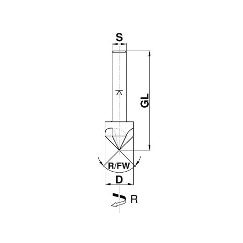 Aigner VHW-Senker 90° 20x10/70mm Z3 Schaft 10mm Links...