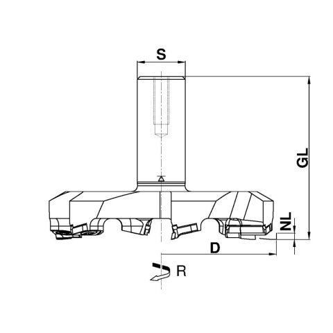 Aigner 120mm Diamant (PKD) Planfräser "Konstantin®" für CNC,  C181-120325 HSK-F 63 Schrumpffutter