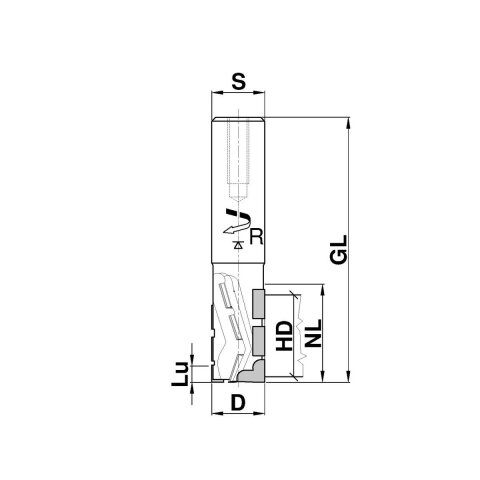 Aigner Diamant (PKD) Nutschaftfräser 20x48/120mm Z2+2 S20 R C439-2048R