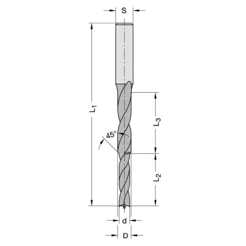 JSO 8,7/7,7mm HSS Stufenbohrer für Bänder 8,7/7,7x30/105mm S10x30 rechts