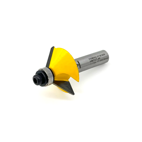 Famag 45° Chamfer cutter "3118" Z2 carbide 44.50x15.90/48mm S8mm ball bearing guide