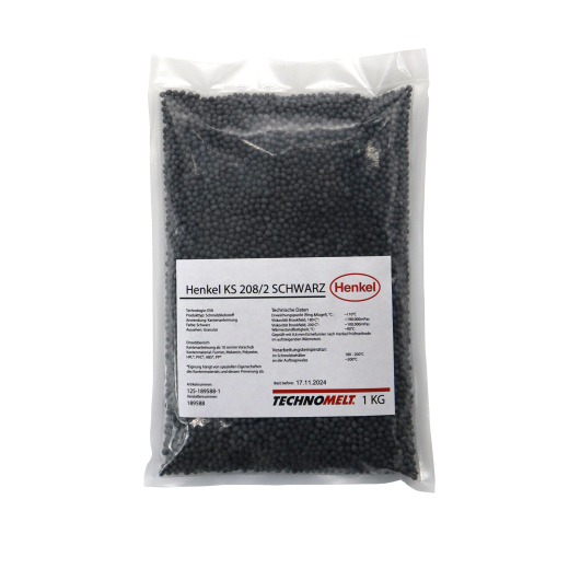Henkel Granulat Schmelzkleber TECHNOMELT KS 208/2 schwarz (1kg Beutel)