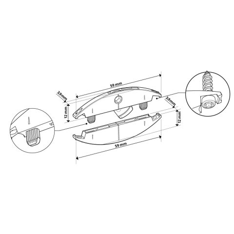 Lamello Clamex S-20 Lösbarer 4mm Möbelverbinder 80 Paar inkl. Schrauben