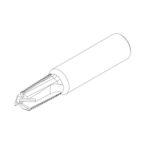 Aigner 14mm Diamond (PKD) Grooving Cutter Roughing14x24/80mm Z3 S16 in HSK-F 63 Shrink-fit chuck