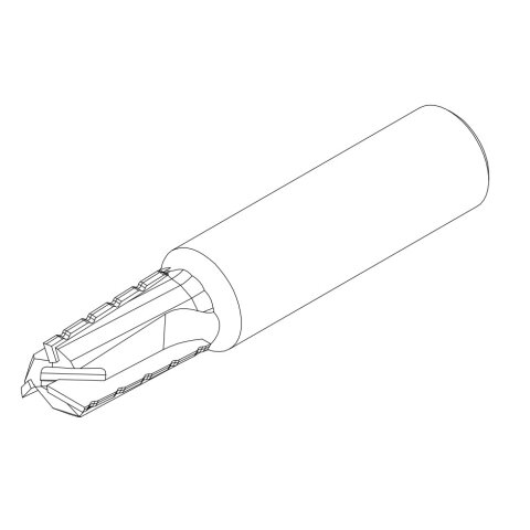 Aigner Diamond (PCD) Roughing and finishing milling cutter Z3 14x25/80mm rechts