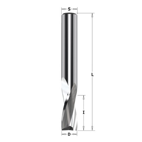 CMT 8mm VWH (HWM) Nutfräser Z2 für Aluminium 8x20/60mm S8 rechts