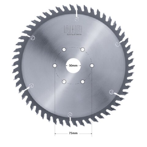 AKE 250mm Kreissägeblatt HW 250x3,2/2,2x30mm Z30 Wechselzahn NL 6/8,5/75