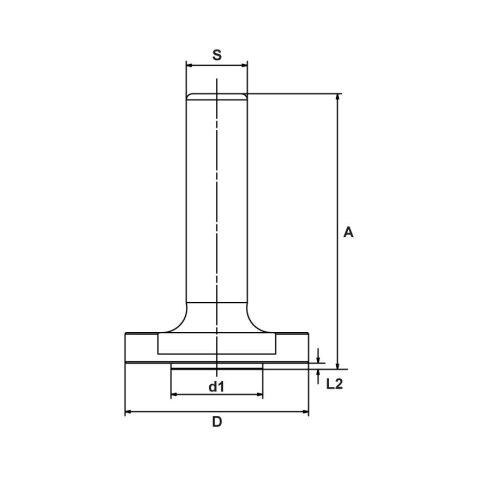 AKE Kreissägeblattaufnahme mit Schaft 25mm 30x2mm NL 4/M6/48
