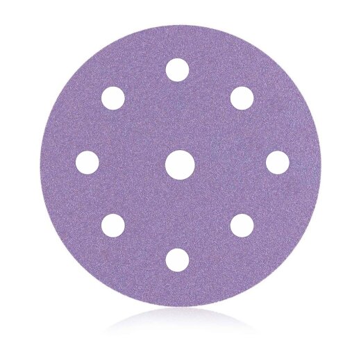 Smirdex P800 Schleifscheibe "740" Keramik Ø=150mm Papier lila 8+1 Loch 50 Stück