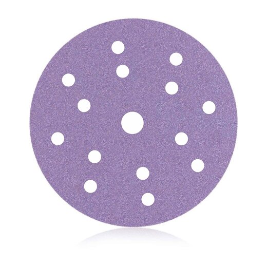 Smirdex P240 Schleifscheibe "740" Keramik Ø=150mm Papier lila 15 Loch 100 Stück