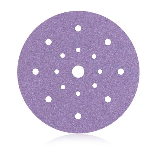 Smirdex P800 Schleifscheibe "740" Keramik Ø=150mm Papier lila 17 Loch 50 Stück