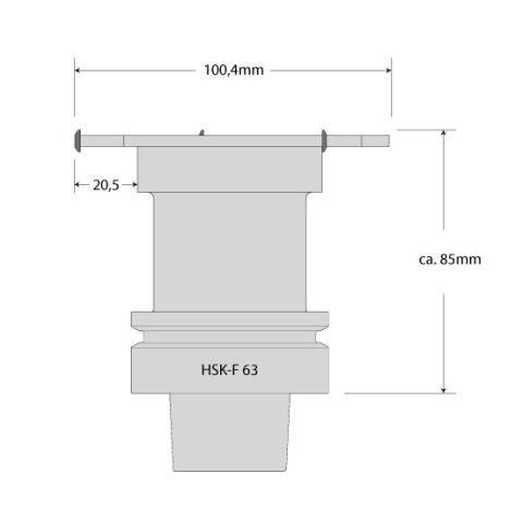 Lamello CNC - P-Systemfräser Diamant (PKD) auf HSK-F 63 Aufnahme