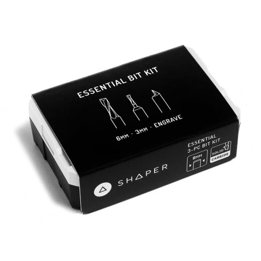 Shaper Basis Fräser-Set 3-teilig 6 und 3mm Nutfräser + Gravierfräser