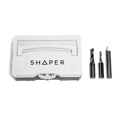 Shaper Basis Fräser-Set 3-teilig 6 und 3mm Nutfräser + Gravierfräser