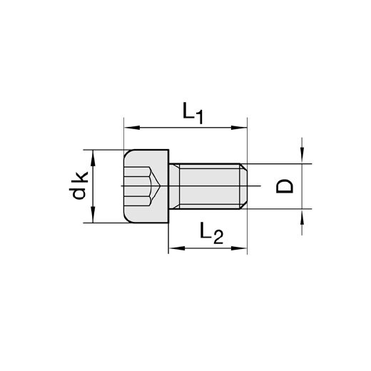 JSO M6x8 Zylinderschraube SW5 - Innensechskant - 9165-0-06008-R