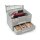 Tanos systainer³ Combi M 287 lichtgrau (RAL 7035), closure carmine red (RAL 3002), handle carmine red (RAL 3002)