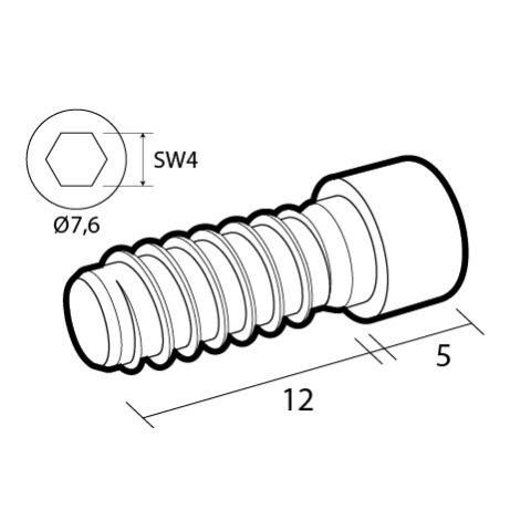 Lamello Cabineo 12 Schraube, 2000 Stück