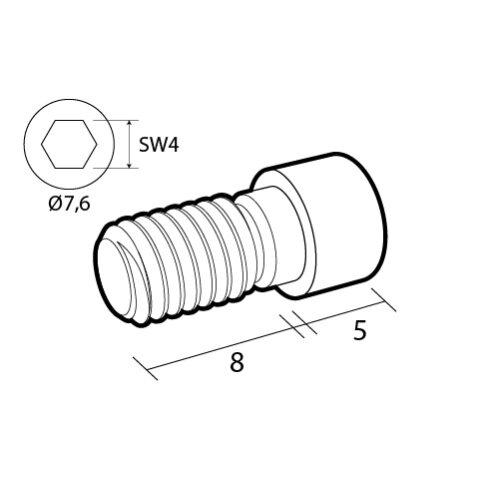 Lamello Cabineo 8 M6 Schraube, 2000 Stück