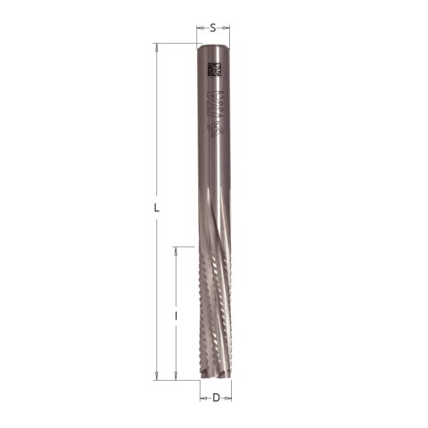 ITA-Tool 3mm VHW Mehrkant-Fräser "CVS" Downcut (negativ) 3x10/45mm S3mm rechts
