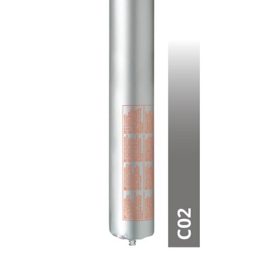Otto Silikon grau C02 glänzend "OTTOSEAL® S100" Premium 400 ml Alu-Folienbeutel
